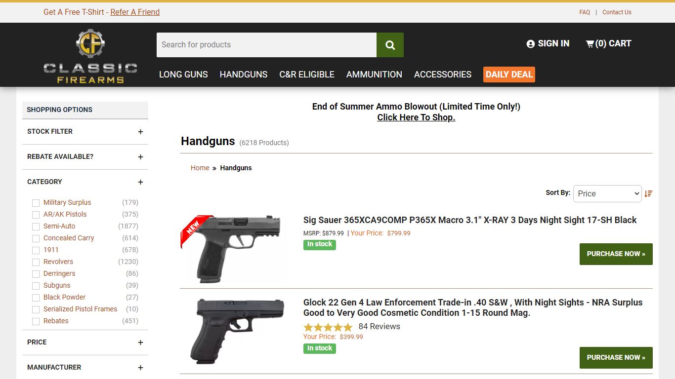 Classic Firearms - Guns for Sale, Military Surplus Guns, Ammo and ...